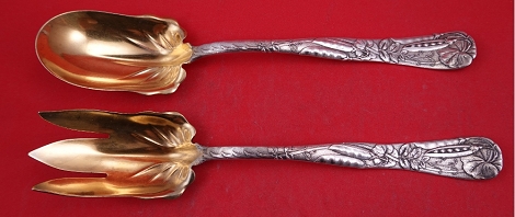 Salad Serving Set GW  w/ peapod motif 10